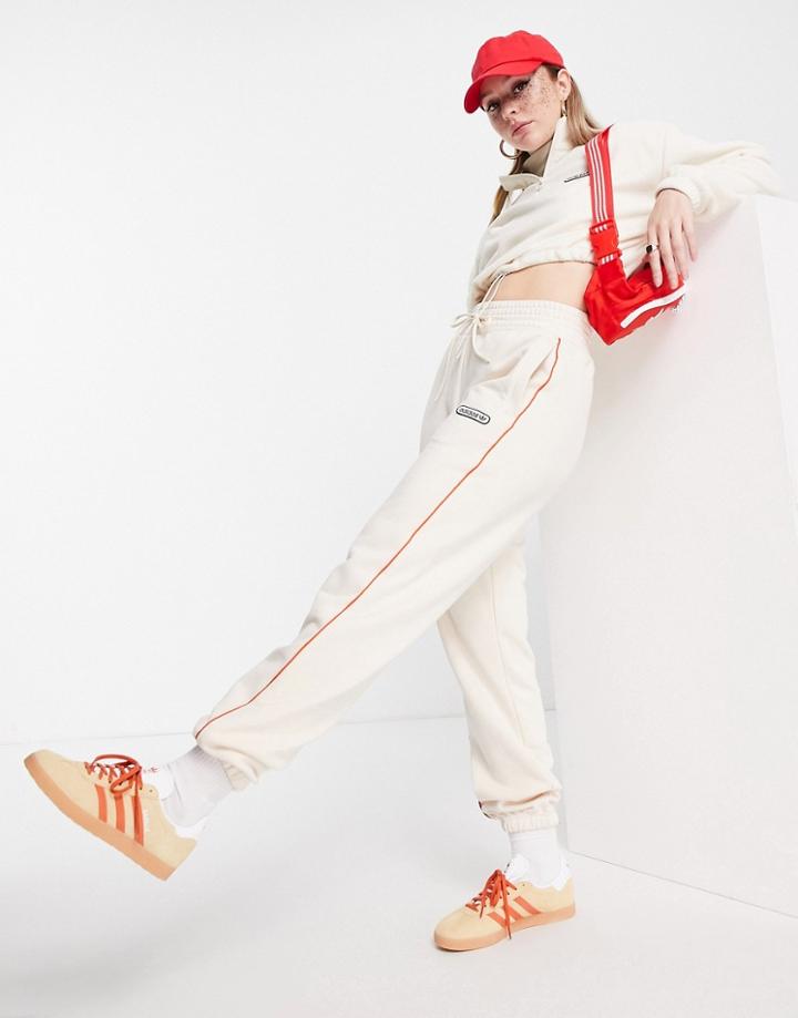 Adidas Originals 'retro Luxury' Sweatpants In Off White