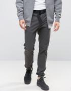Asos Skinny Pants In Dark Gray Paper Touch Cotton Mix - Gray
