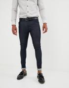 Asos Design Smart Super Skinny Jeans In Raw Indigo-blue