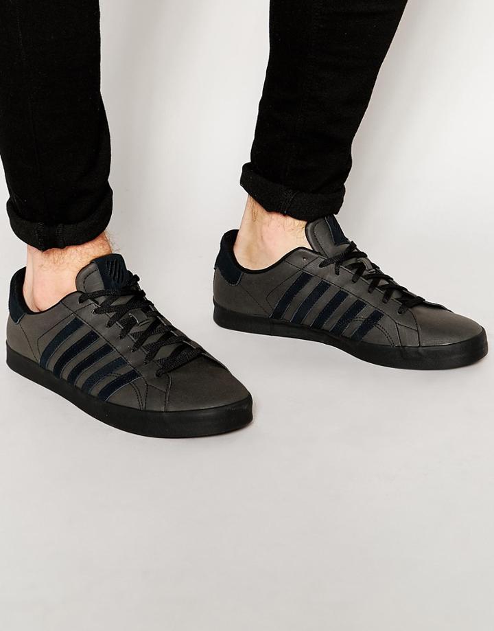 K-swiss Belmont Sneakers In Charcoal Black - Black