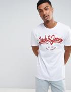 Jack And Jones Script Logo T-shirt - White