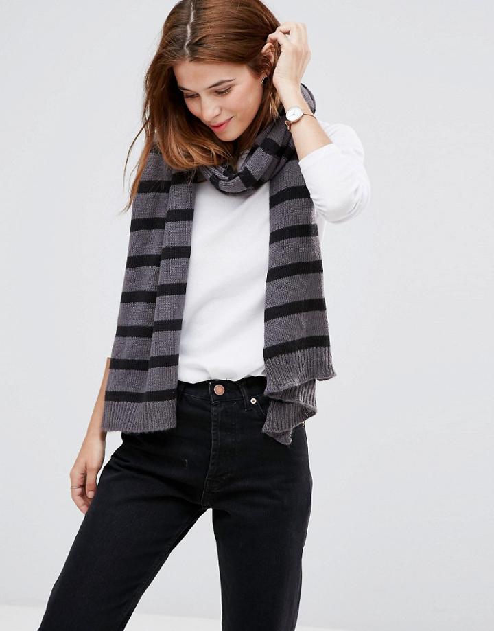 Hat Attack Stripe Scarf - Gray