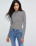 Blend She Emma Stripe Sweater - Gray
