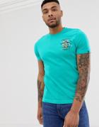 Original Penguin Party Pete Back Print T-shirt In Aqua-green