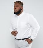 Asos Design Plus Regular Fit Oxford Shirt In White - White