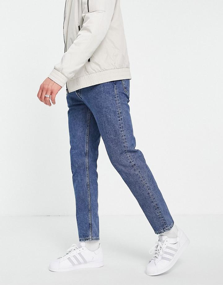 Weekday Barrel Jeans In Standard Blue-blues