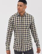 Only & Sons Check Shirt In Slim Fit-yellow