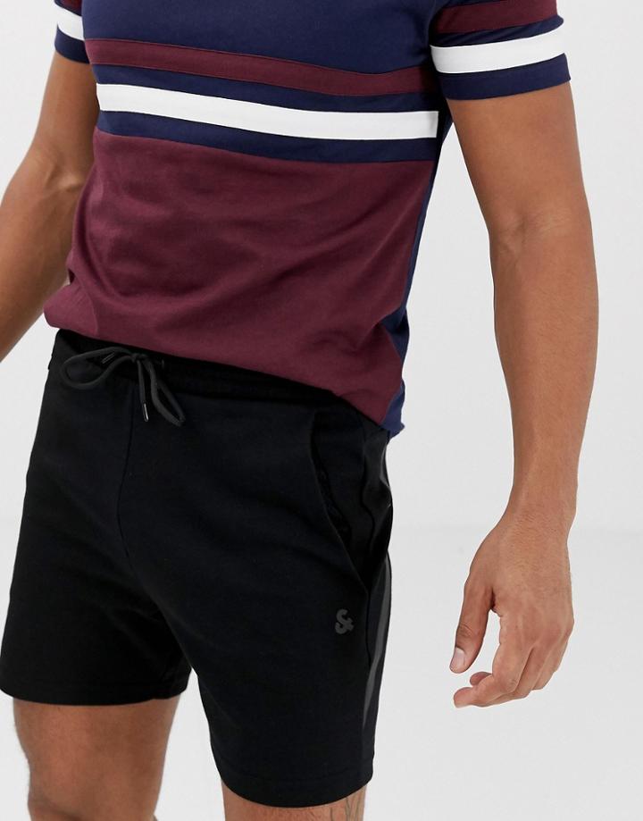 Jack & Jones Jersey Shorts In Black