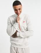 Nike Club Half Zip Sweatshirt In Stone-gray