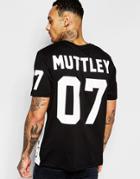 Asos T-shirt With Muttley Front And Back Print In Relaxed Skater - Black