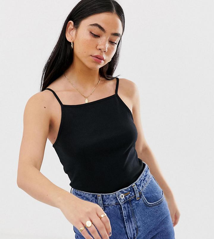 Collusion Cami Top In Black - Black