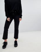 Weekday Kick High Waist Crop Jean - Black