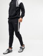 Nicce Skinny Joggers In Black With Reflective Panels - Black