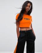 The Ragged Priest Tbh Cropped T-shirt - Orange