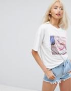 Missguided Barbie 'i'm Busy' T-shirt - White