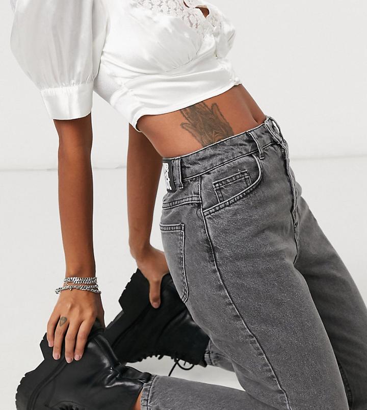 Reclaimed Vintage The '89 Slim Tapered Leg Jean In Vintage Gray Wash-grey