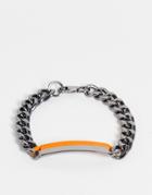 Wftw Tag Chain Gunmetal Bracelet In Gray-grey
