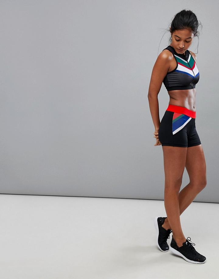 South Beach Stripe Gym Shorts - Multi