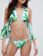 Asos Tropic Palm Bikini Bottom - Multi