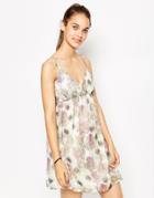 Daisy Street Sun Dress In Floral Print - Floral
