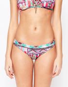 Seafolly Beach Bazzar Lace Up Bikini Bottom - Multi