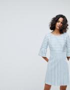 Boss Casual Striped Skater Dress - Multi