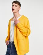 Asos Design Oversized Cardigan In Yellow