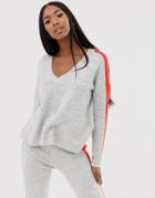 Asos Design Two-piece Sweater With Tipping-gray