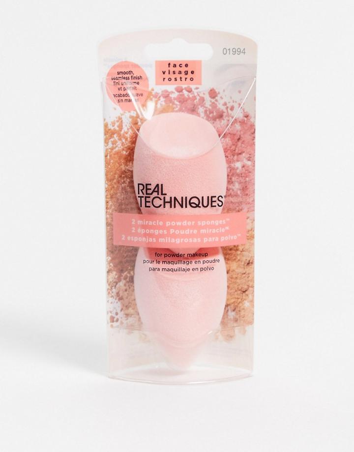 Real Techniques Miracle Powder Sponge - 2 Pack-no Color