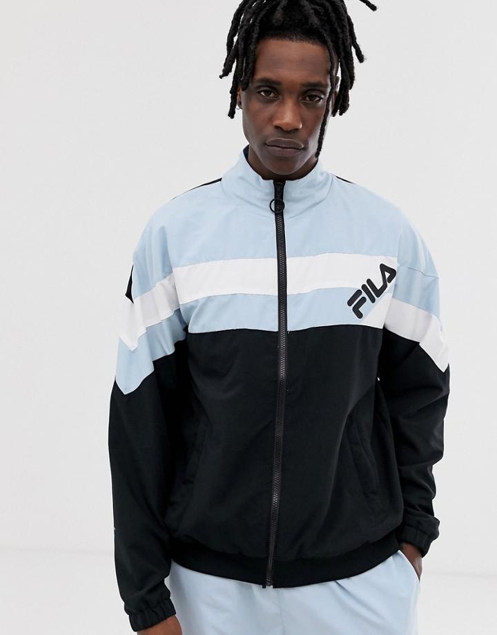 Fila Slade Panneled Track Jacket In Blue - Blue