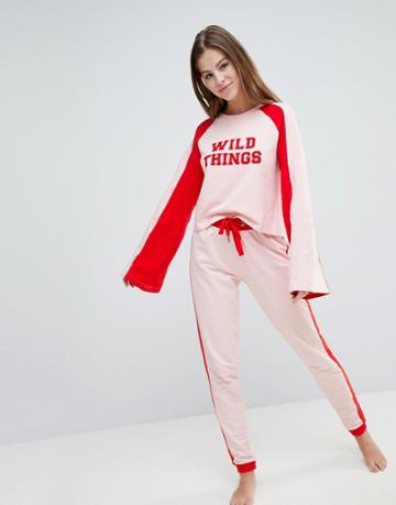 Asos Design Lounge Wild Things Jogger - Multi