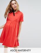 Asos Maternity Ultimate Smock Dress - Red