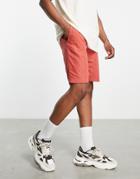 Bolongaro Trevor Linen Shorts In Rust-red