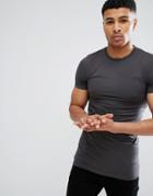 Asos Longline Extreme Muscle Fit T-shirt With Crew Neck In Black - Black