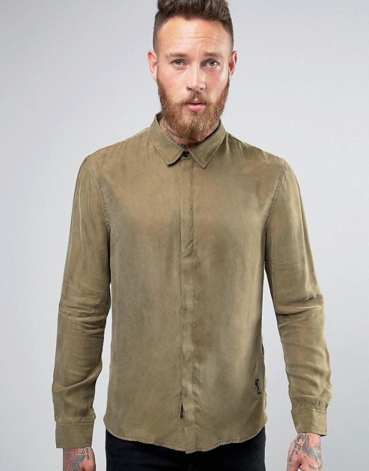 Religion Smart Shirt In Cupro - Black