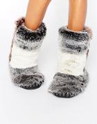 Bedroom Athletics Florence Luxury Fur Slipper Boot - Brown