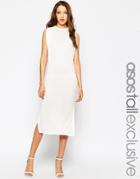 Asos Tall Tunic Dress With Side Splits - Gray