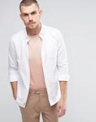 Casual Friday Shirt In Slim Fit With Pocket - White