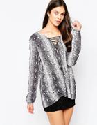 Style Stalker One More Time Lace Up Shirt - Multi