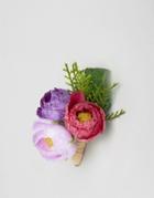 Asos Wedding Boutonniere In Purple - Purple