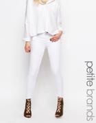 Noisy May Petite Extreme Lucy Super Skinny Jean - White