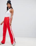 Calvin Klein Tracksuit Pant With Side Stripe-red