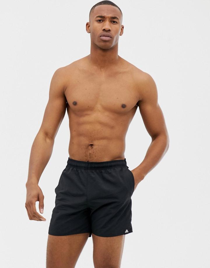 Adidas Swim Shorts In Black - Black