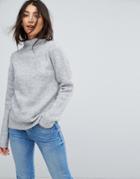 Vila Turtleneck Knitted Sweater - Gray