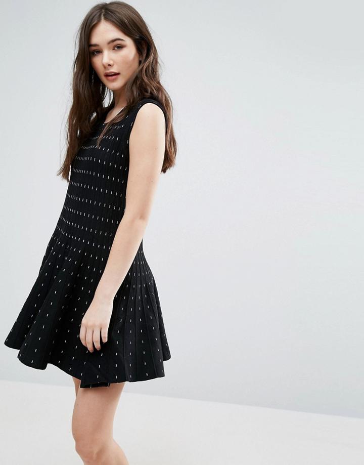 Lavand Drop Waist Dress - Black