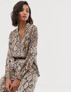 Y.a.s Snake Print Long Sleeve Shirt - Multi