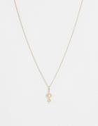 Topshop Snake Pendant Necklace In Gold
