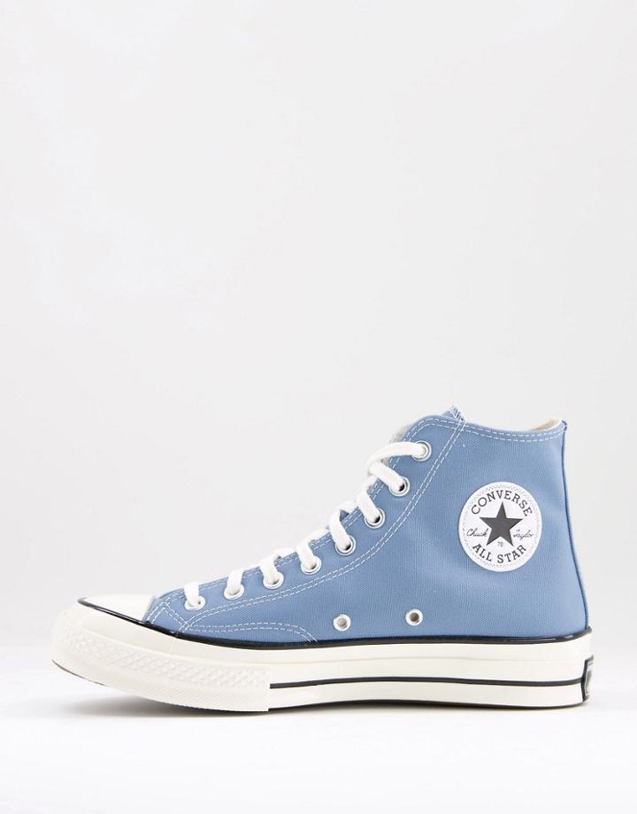 Converse Chuck 70 Hi Canvas Sneakers In Indigo Oxide-blue