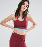 Noisy May Petite Kicks Back Contrast Panel Gym Crop Top - Multi