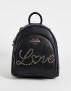 Love Moschino Script Logo Backpack In Black